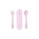Saro Conjunto de Talheres Com Estojo Rosa +6M