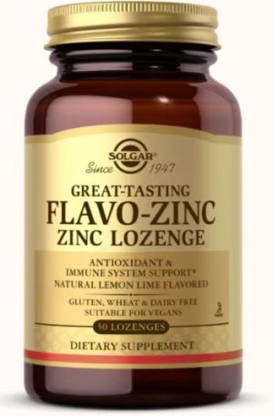 SOLGAR FLAVO-ZINC LOZENGE 50 COMP.CHUPAR