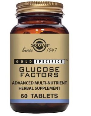 SOLGAR GLUCOSE FACTORS 60 TABLETS