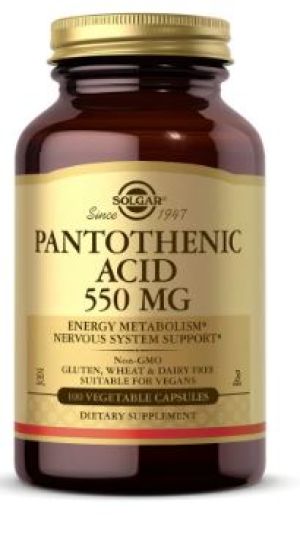 SOLGAR PANTOTHENIC ACID 550MG 50 CÁPS