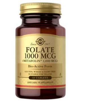 SOLGAR FOLATE METAFOLIN 1000UG 60 TABLET
