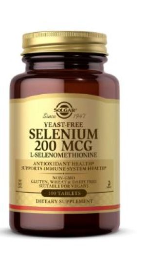 SOLGAR SELENIUM 200MG 100TABL SEM LEV
