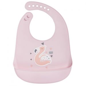 Saro Jungle Party Babete de Silicone Nham! Flamingo