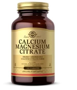 SOLGAR CALCIUM MAGNESIUM CITRATE 100 TAB