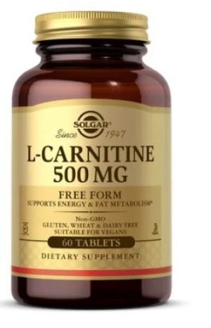 SOLGAR L-CARNITINE 500MG 60 TABS.