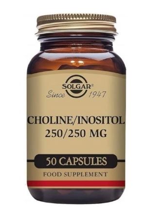 SOLGAR CHOLINE 250MG + INOSIT 250MG X 50CAPS.