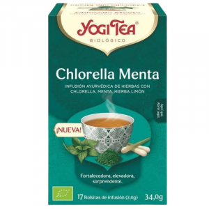 Yogi Tea Infusão de Chlorella e Menta 17 Saquetas