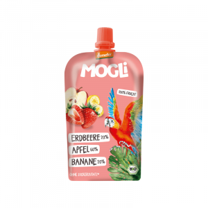 Mogli Pouchy Orgânico Morango Maçã Banana 120g