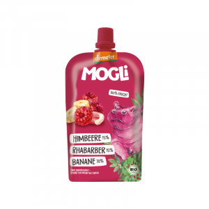 Mogli Pouchy Framboesa Orgânica Ruibarbo Banana , 120 g