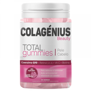 Colagénius Beauty Total Gummies 60 gomas Sabor Framboesa