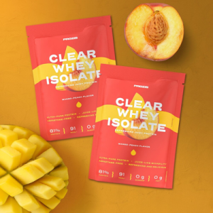 Prozis Saqueta Clear4 Whey Isolate Manga E Pessego