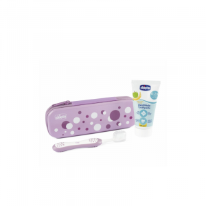 Chicco Primeiro Conjunto Higiene Oral Lilás 6M+