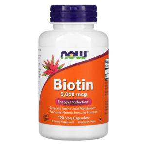 Now Biotina 5000mcg 120 Veg Cáps