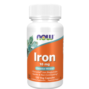 Now Iron 18mg 120 Veg Cáps