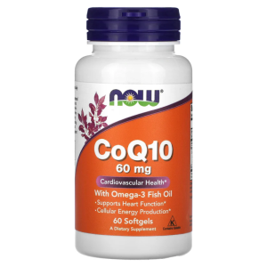 Now Co-Q10 60mg Óleo Peixe 60softgels