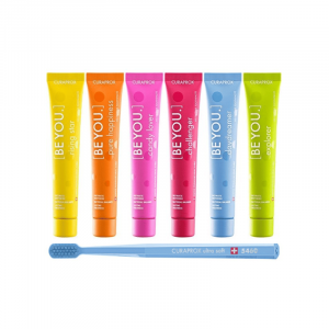Curaprox Kit Be Pasta Dentífrica x6 + Escova de Dentes