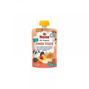 Holle Bio Panda Peach Puré Frutos 100g +8M