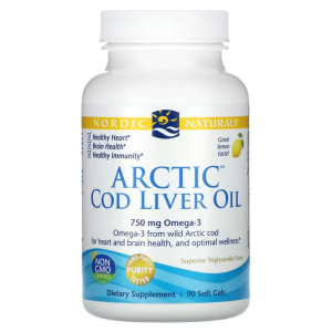 Nordic Naturals Arctic Cod Liver Oil 90 Limão