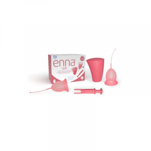 Enna Cycle Copo Menstrual (2 Unidades) Com Aplicador E Caixa Esterilizadora - Tamanho M