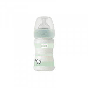 Chicco Biberão Well Being Vidro Verde Slow 150ml