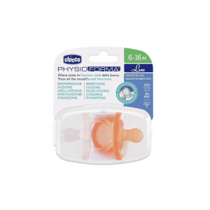 Chicco Chupetas PhysioForma Luxe Silicone Transparente/Laranja 6-16M