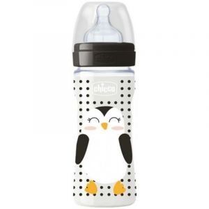 Chicco Benessere Biberão 4m+ Silicone Preto 330ml