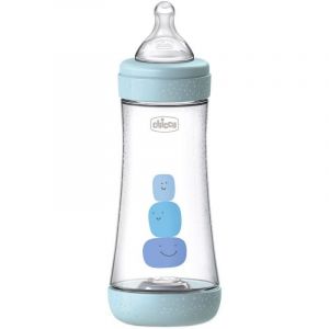 Chicco Biberão Perfect 5 Fast 4M+ Silicone Azul 300ml