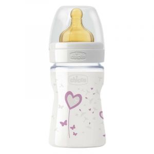 Chicco Biberão Well-Being Fluxo Normal 0m+ Latex Rosa 150ml