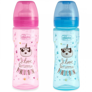 Chicco Biberão Wellbeing Edição Especial Fantastic Love Boy & Girl 4M+ Silicone 330ml