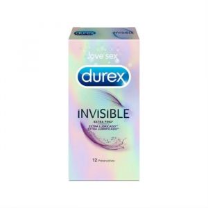 Durex Preservativos Invisible Extra Lubrificado x 12 unid.