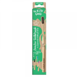Eco Gang Escova de Dentes de Bambu Suave 3 cabeças substituíveis