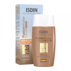 Isdin Fotoprotector Fusion Water Color Solar de Rosto com Cor Bronze SPF50 50ml