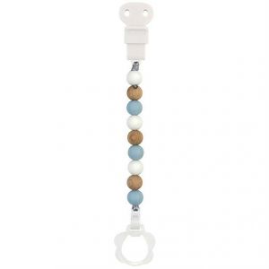 Nattou Clip com Corrente para Chupeta Azul