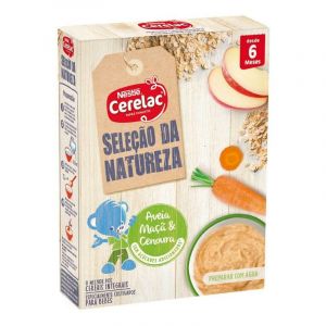 Nestlé Cerelac Papa Infantil Seleção da Natureza Aveia Maçã Cenoura 240g