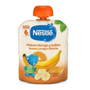 Nestlé Fruta Pacotinhos Banana Laranja Bolacha 90g