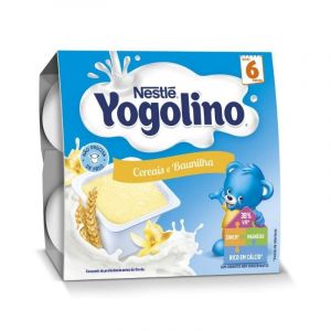 Nestlé Yogolino Alimentos Lácteos Copinhos Cereais e Baunilha 4 x 100g