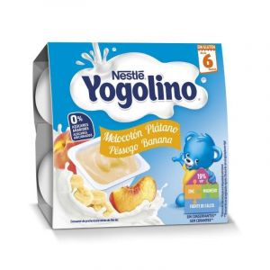 Nestlé Yogolino Alimentos Lácteos Copinhos Pêssego Banana 4 x 100g