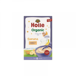 Holle Bio Papa Láctea Banana 250g +6M