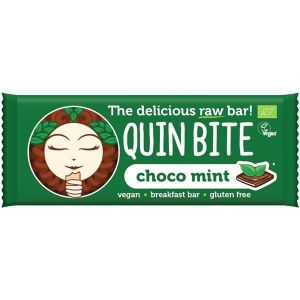 Quin Bite Bio Barra Raw Chocolate Menta Sem Glúten 30g