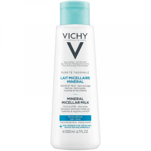 Vichy Pureté Thermale Leite Micelar Mineral Pele Seca 200ml